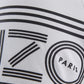 Elegant White Logo Sleeve Cotton Tee
