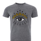 Chic Grey Cotton Eye Print T-Shirt