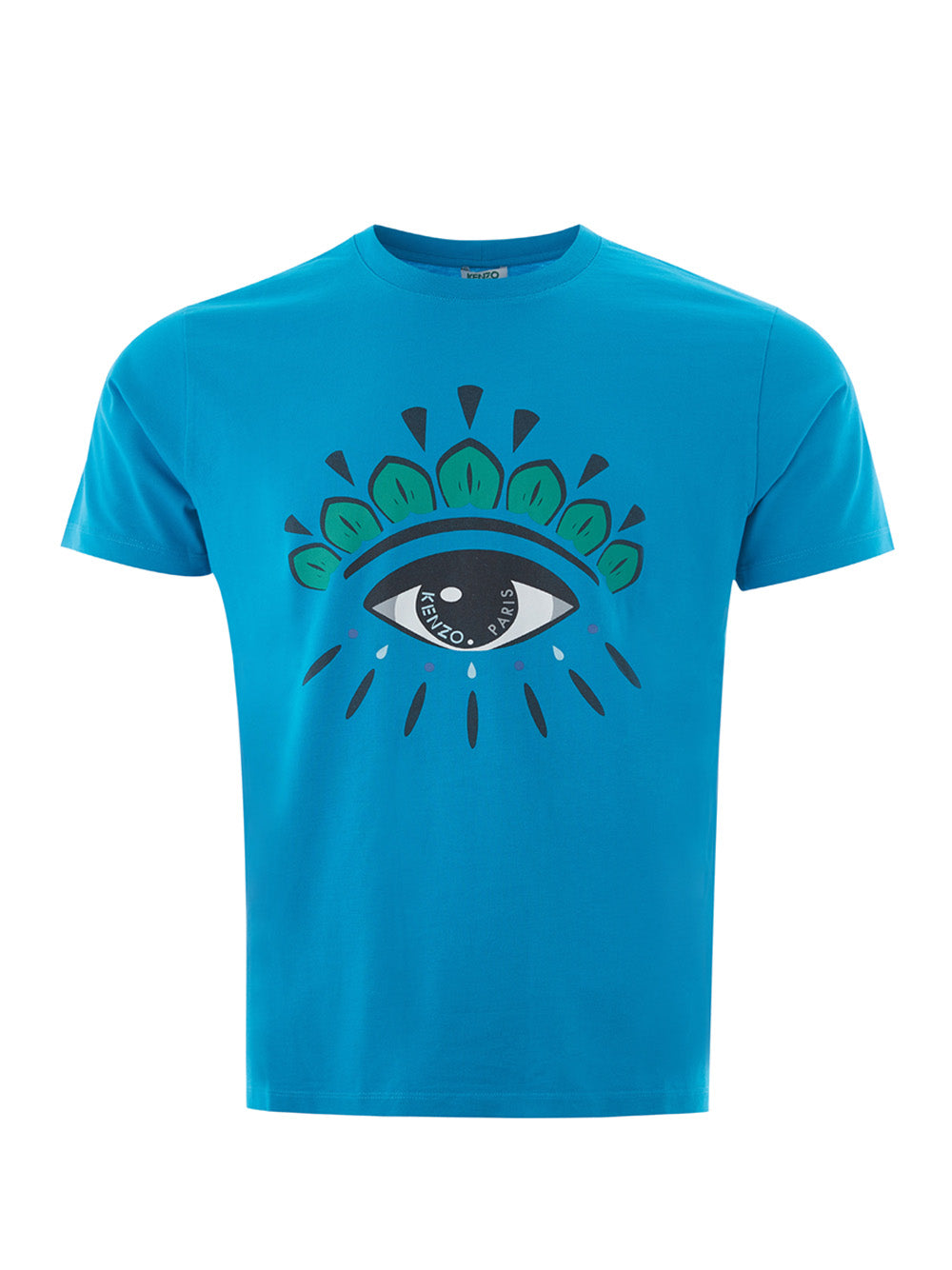 Iconic Eye Print Cotton T-Shirt in Blue