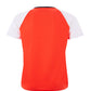 Elegant Red Cotton T-Shirt with White Sleeves
