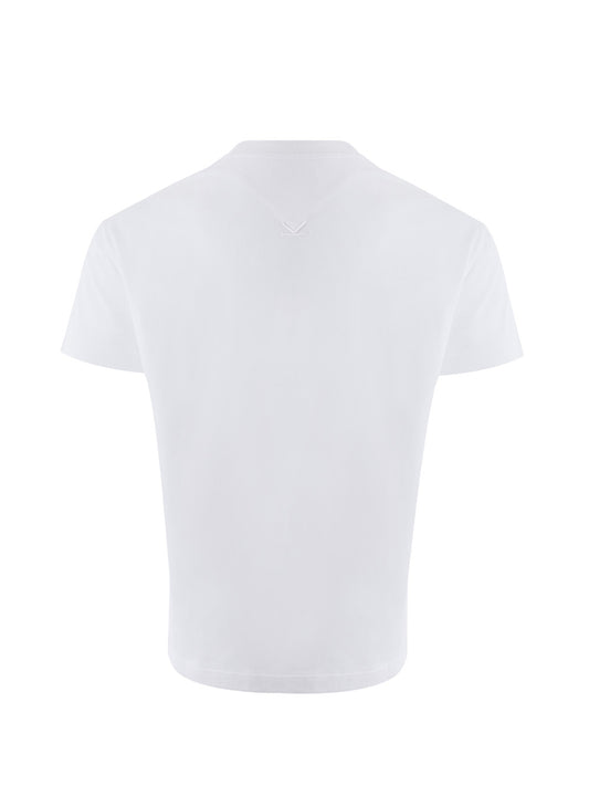 Elegant White Cotton Logo Tee