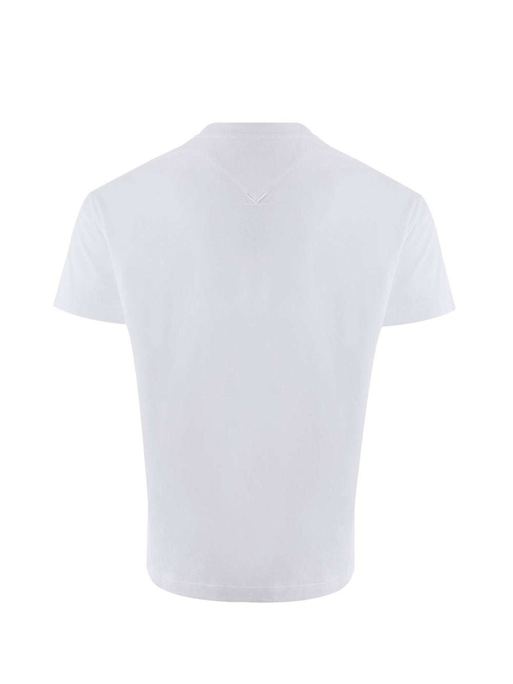 Elegant White Cotton T-Shirt with Logo Patch