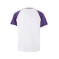 Chic White Cotton T-Shirt with Purple Accents