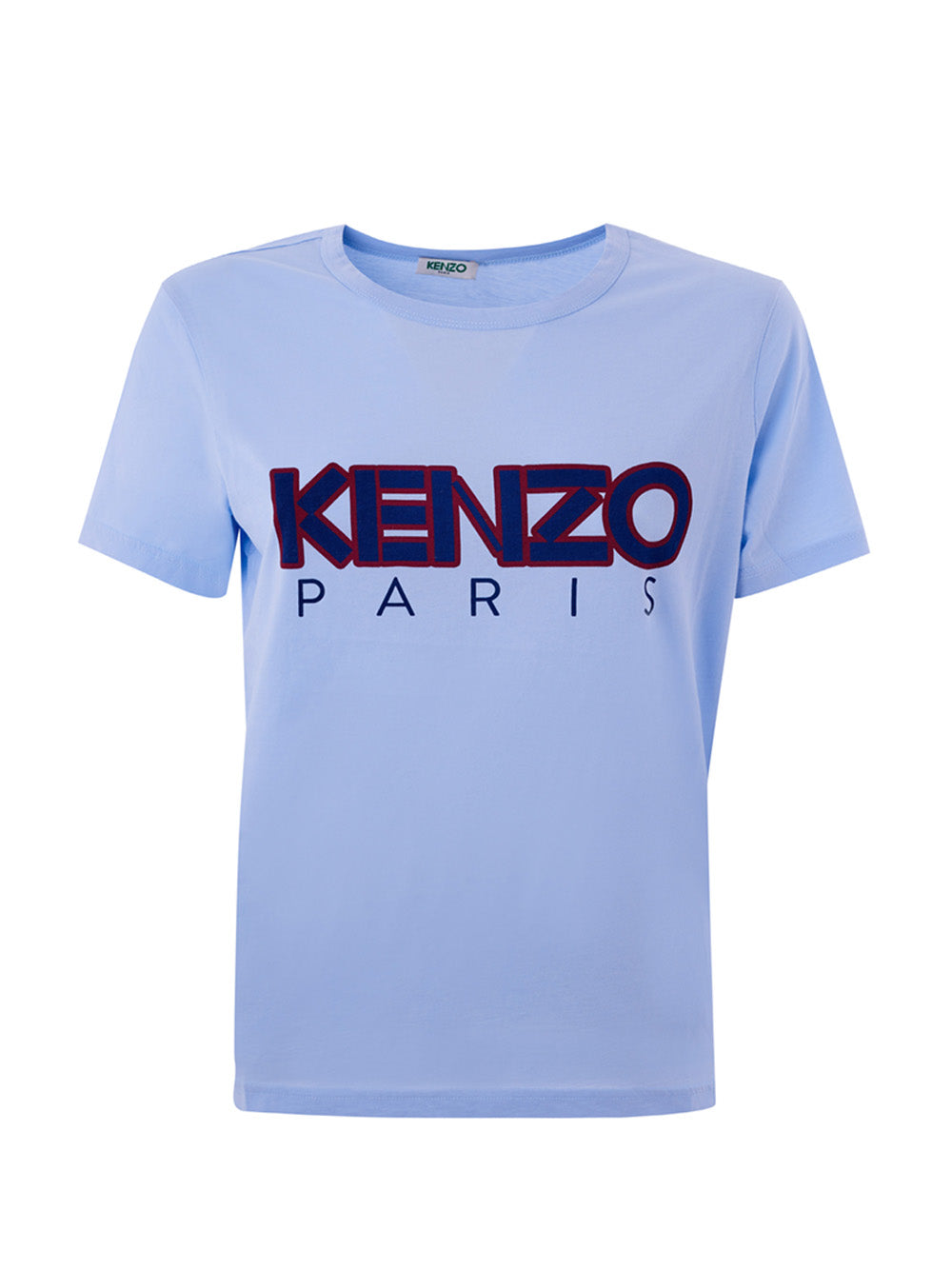 Chic Light Blue Logo Cotton Tee