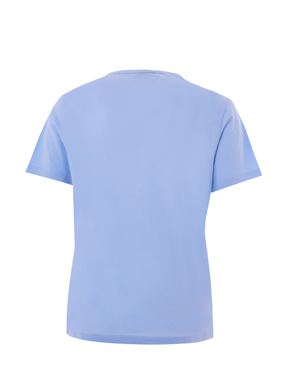 Chic Light Blue Logo Cotton Tee