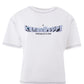 Chic White Cotton Tee with Iconic Print