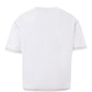 Chic White Cotton Tee with Iconic Print