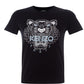 Elegant Black Cotton Tiger Tee