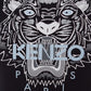 Elegant Black Cotton Tiger Tee