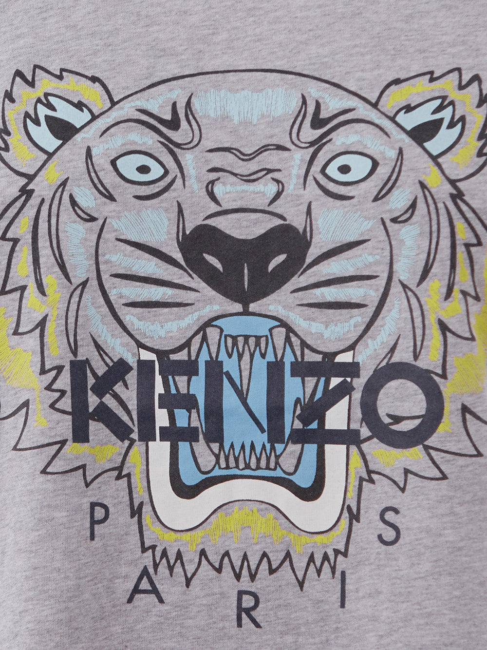 Chic Grey Iconic Tiger Cotton Tee