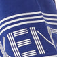 Elegant Contrast Logo Blue Cotton Tee