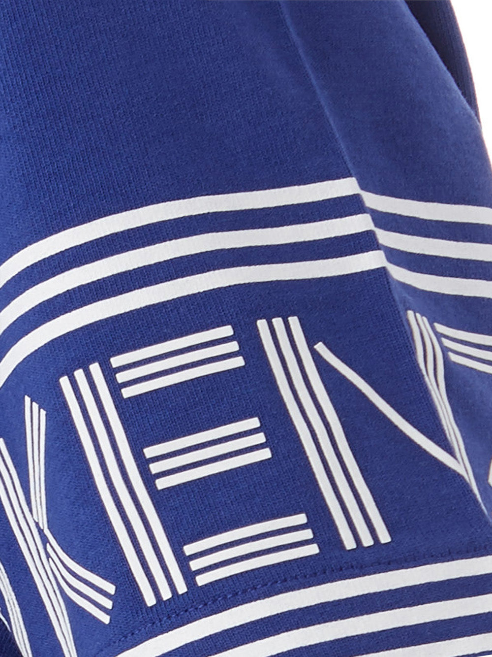 Elegant Contrast Logo Blue Cotton Tee