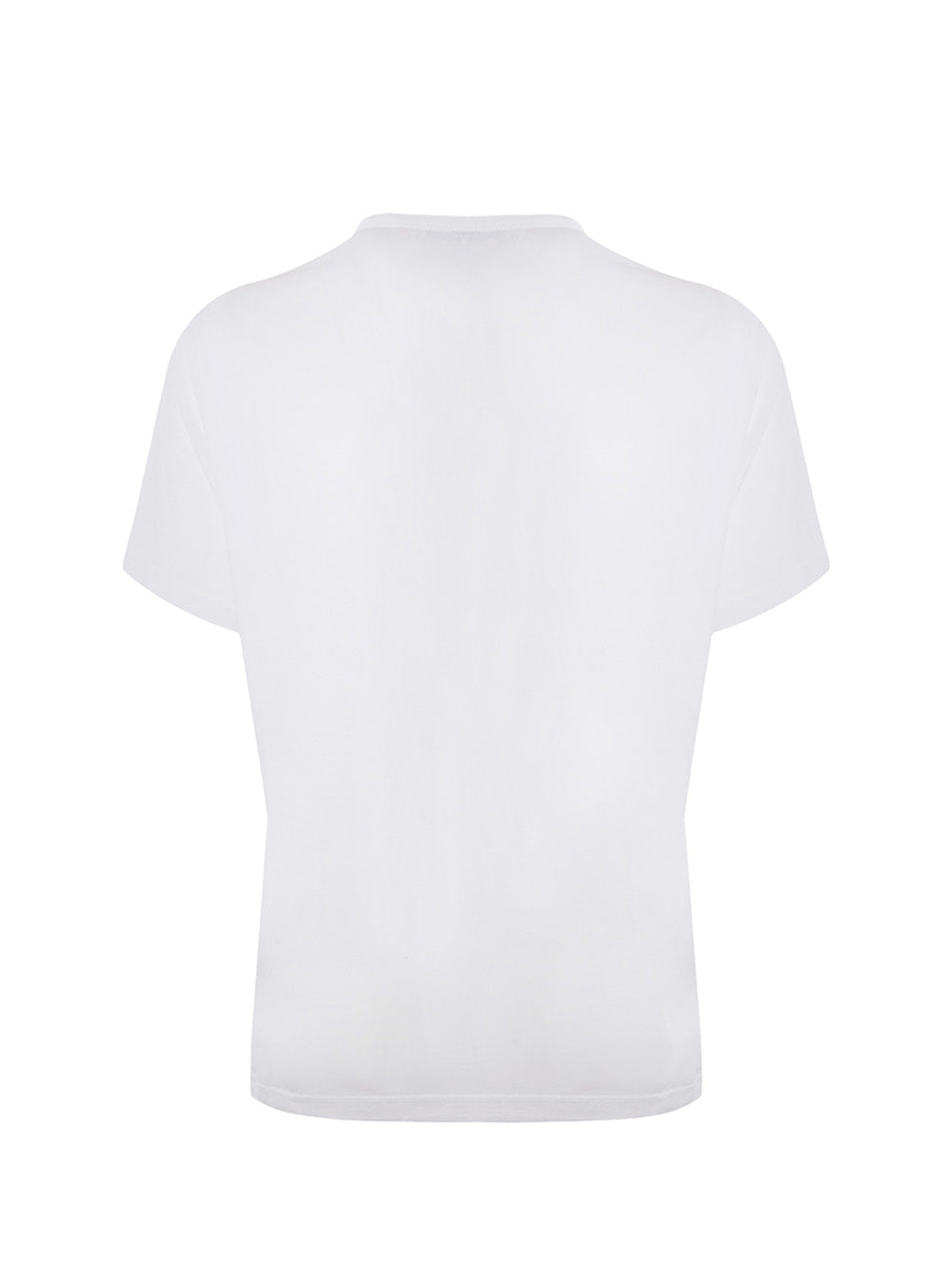 Chic White Cotton Logo Tee