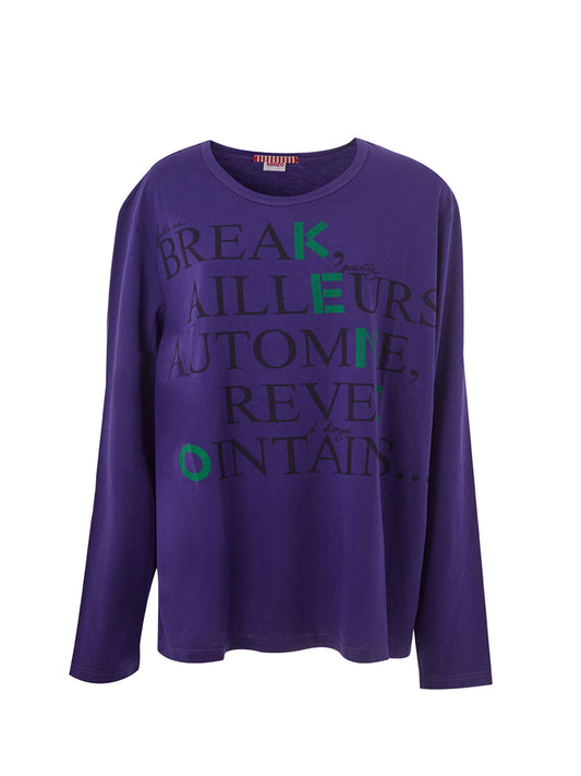 Vibrant Violet Kenzo Logo Cotton Tee