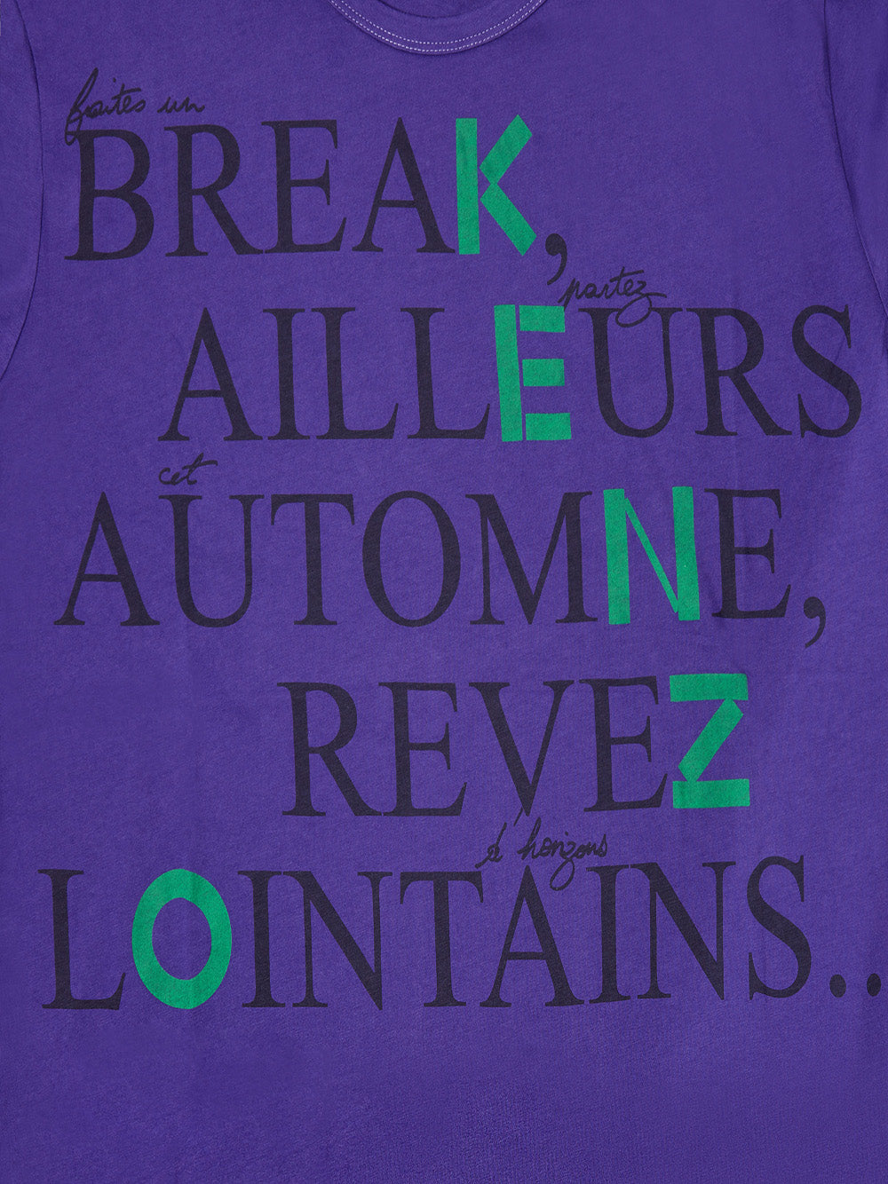 Vibrant Violet Kenzo Logo Cotton Tee