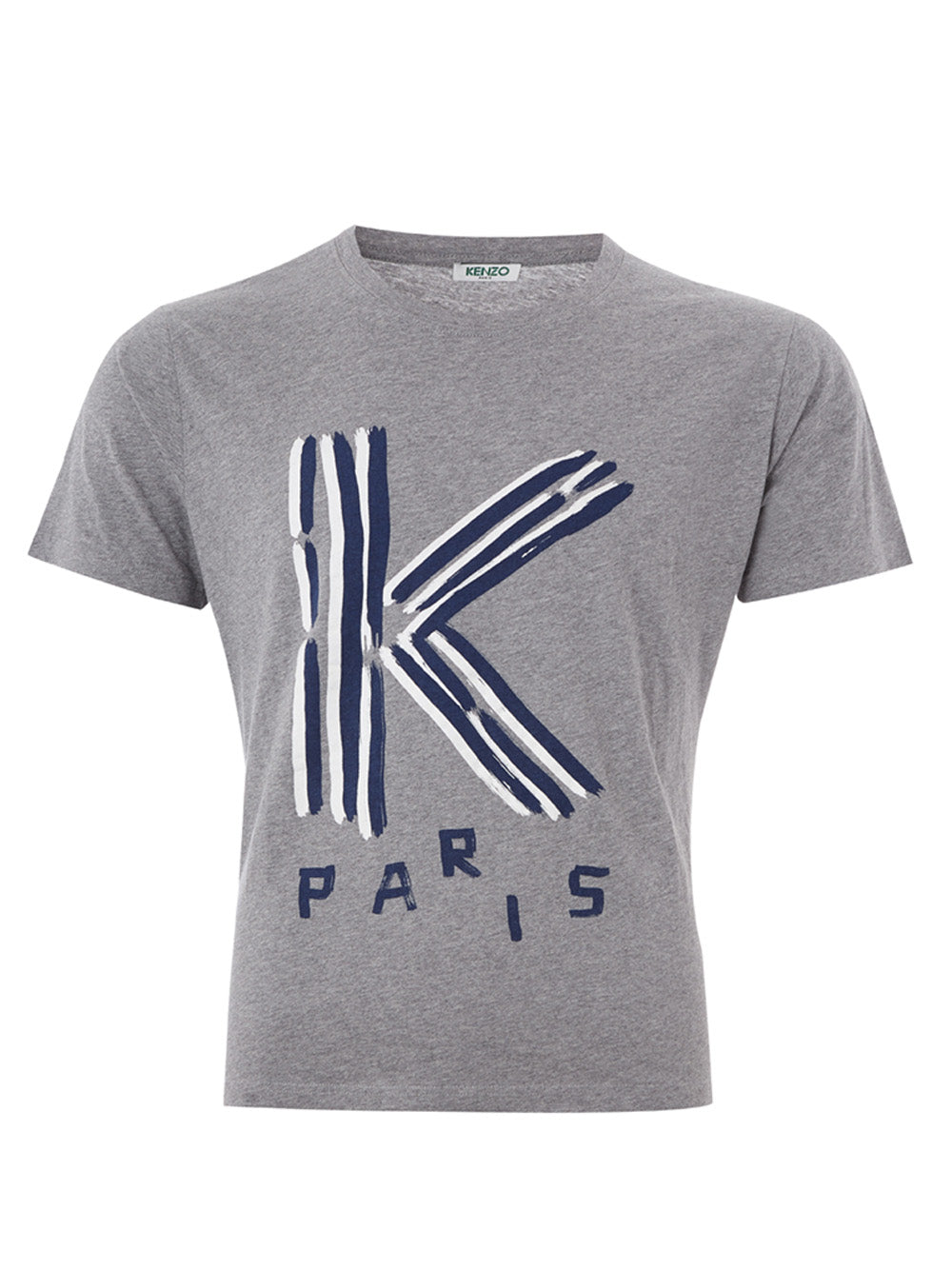 Chic Grey Cotton Logo Tee for Everyday Elegance