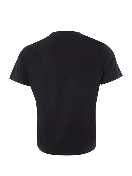 Elegant Black Cotton Logo Tee