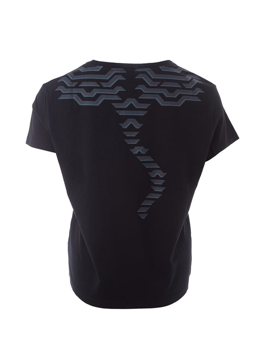 Elegant Black Tiger Print Tee