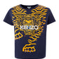 Electric Blue Cotton Tee with Iconic Tiger Motif