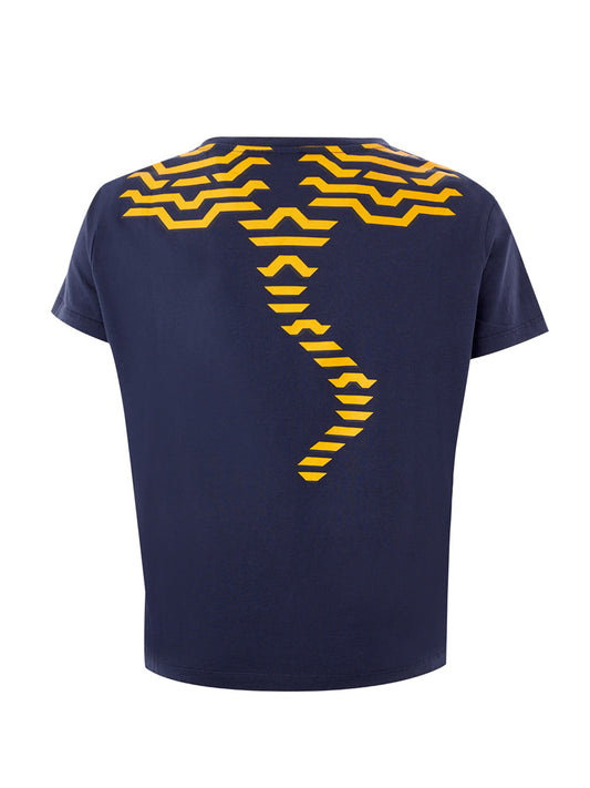 Electric Blue Cotton Tee with Iconic Tiger Motif