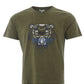 Emerald Tiger Print Cotton T-Shirt
