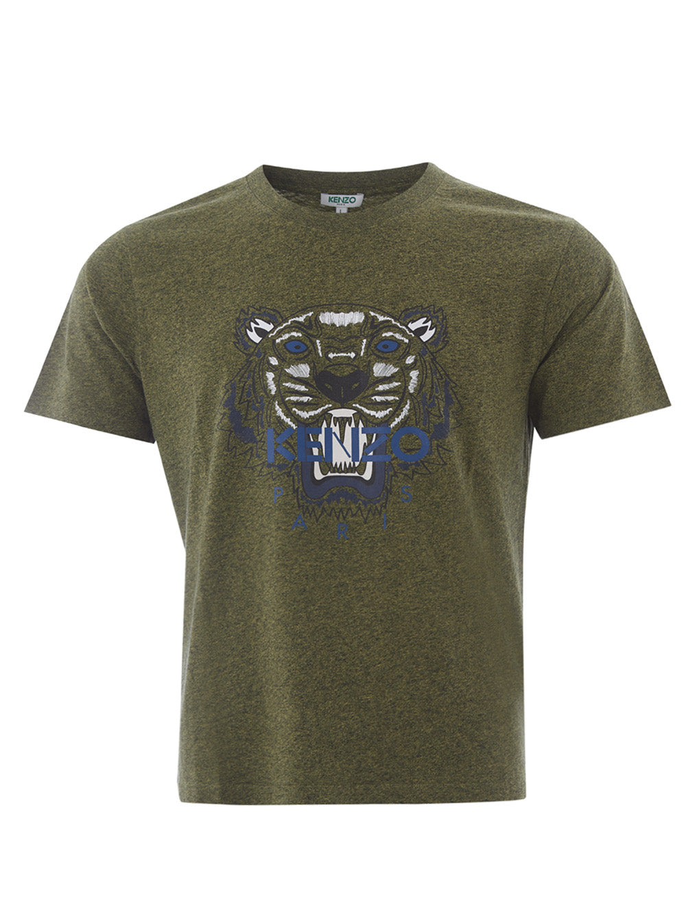 Emerald Tiger Print Cotton T-Shirt