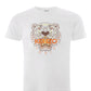 Elegant White Cotton Tee with Iconic Tiger Print