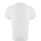 Elegant White Cotton Tee with Iconic Tiger Print