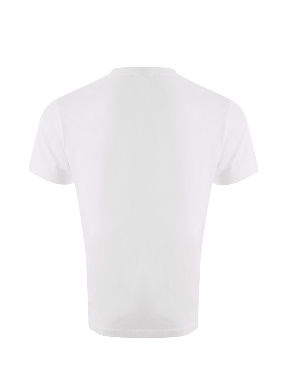 Elegant White Cotton Tee with Iconic Tiger Print