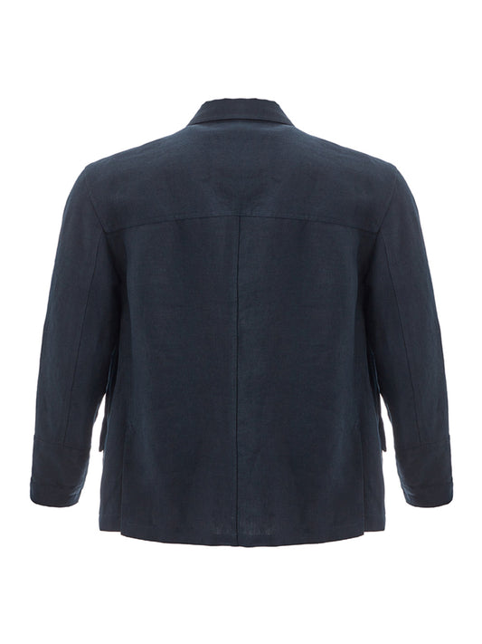 Elegant Single Breasted Linen Jacket