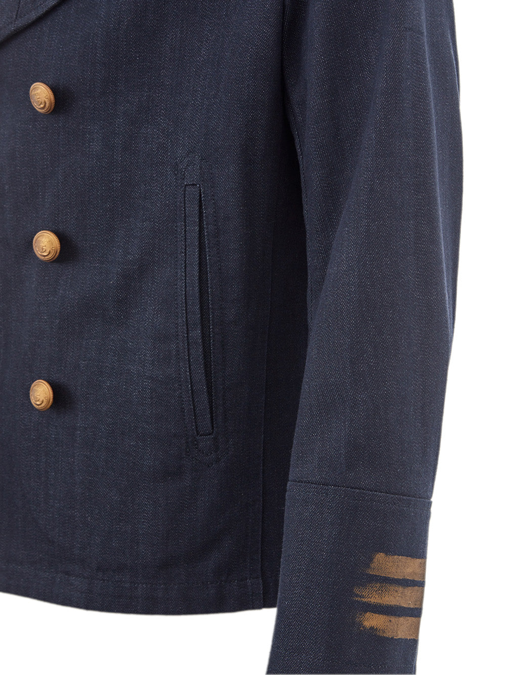 Elegant Marine-Inspired Cotton Jacket