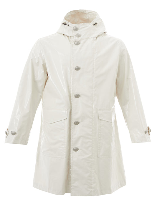 Chic White Couture Raincoat