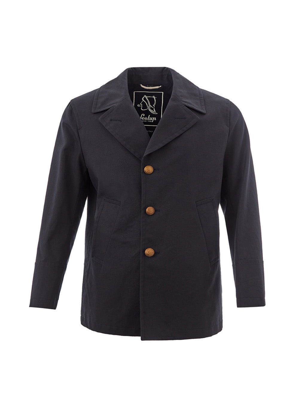 Elegant Marine Style Blue Peacoat Jacket