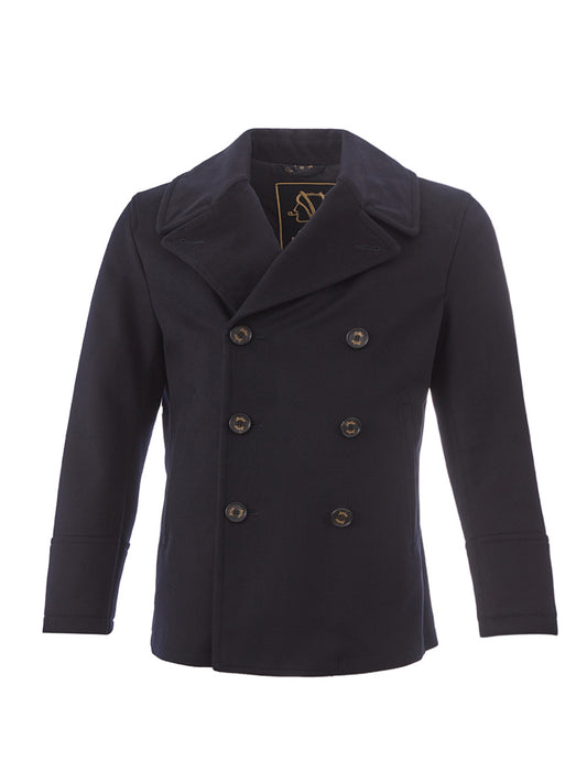 Elegant Cashmere Peacoat Double Breast Jacket