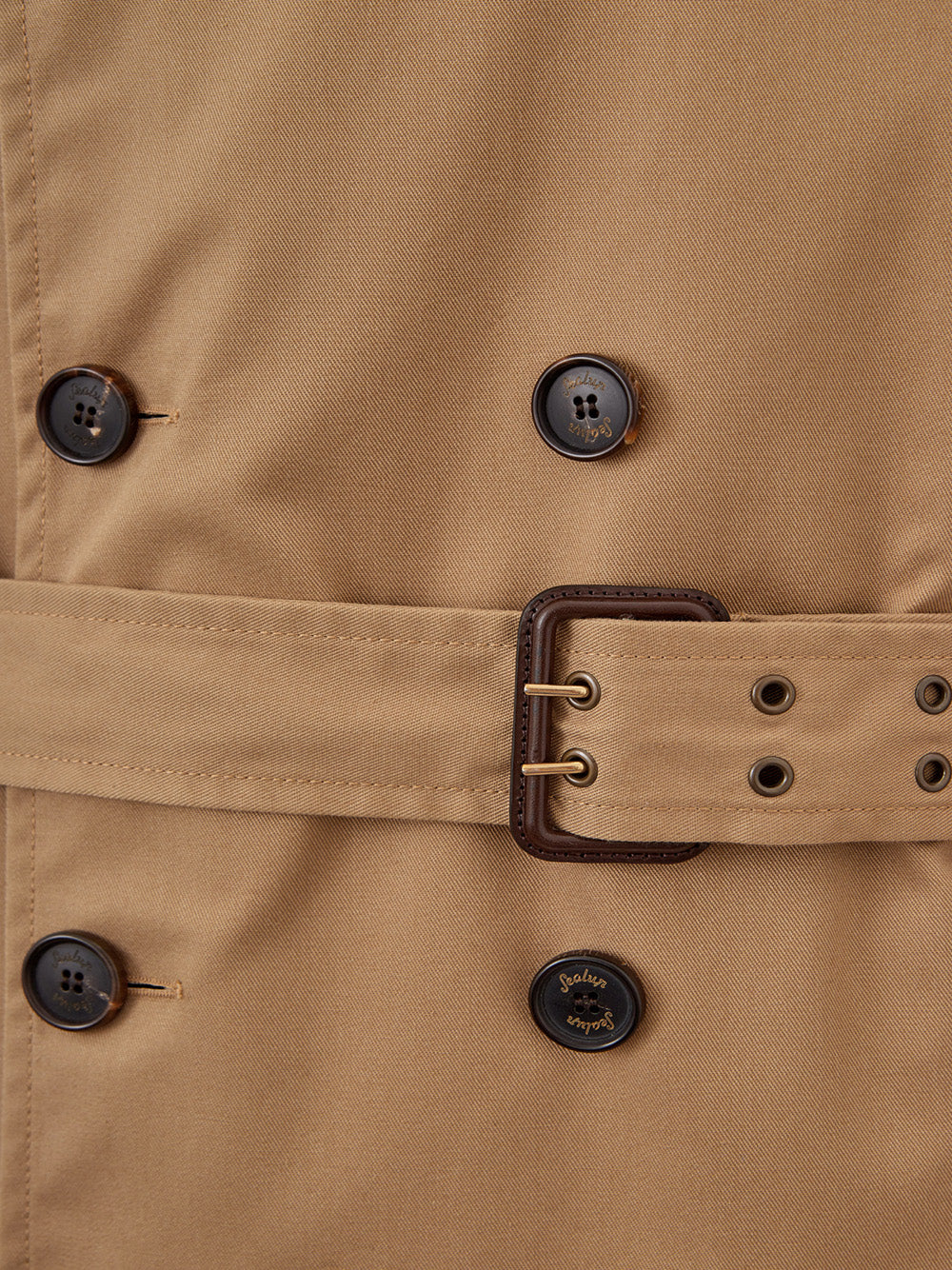 Classic Double Breasted Trench in Beige