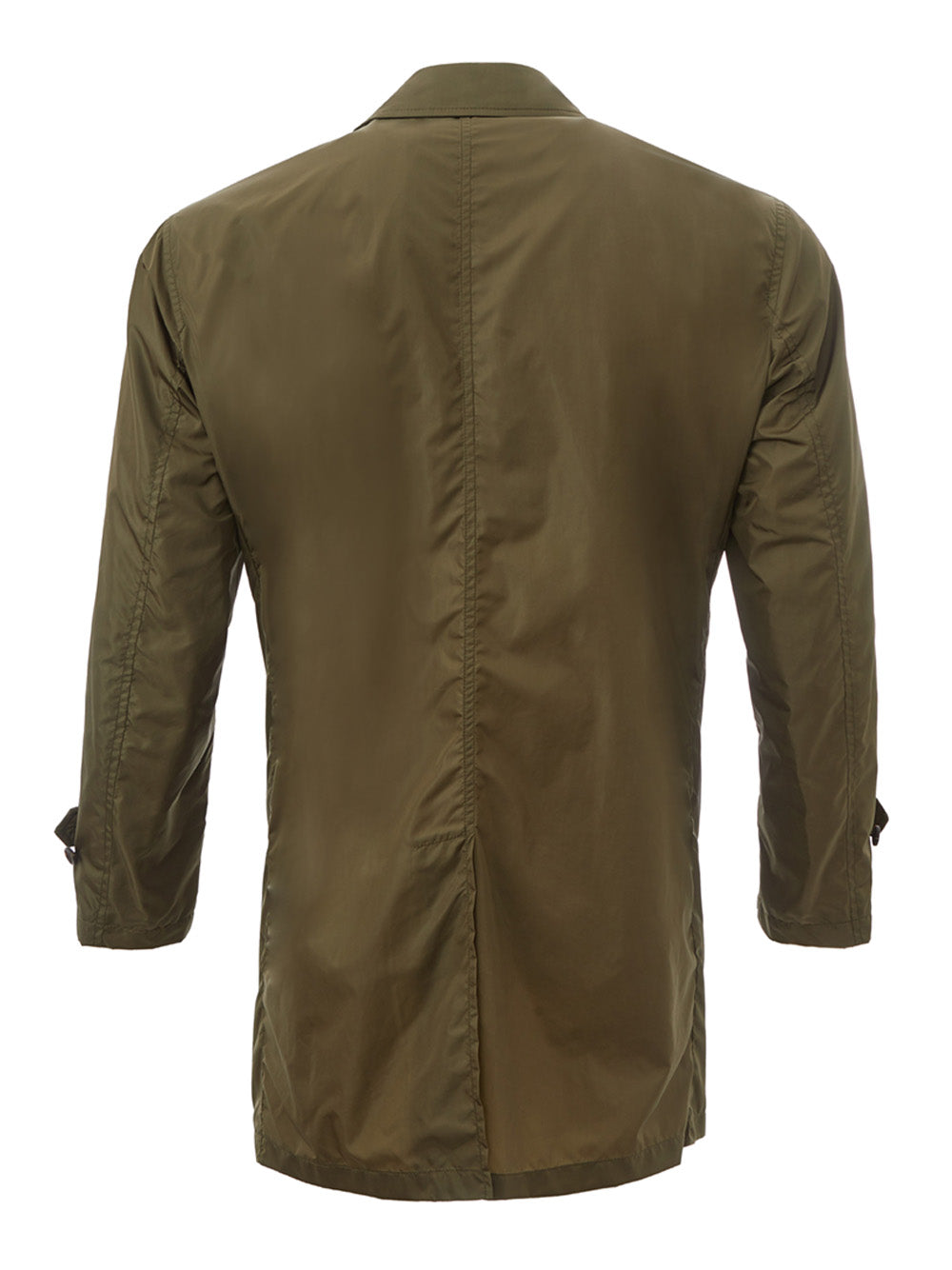 Elegant Green Technical Trench Jacket