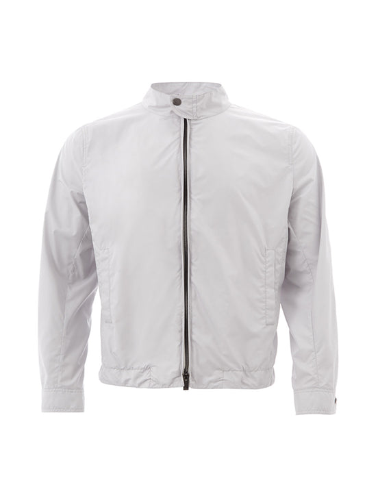 Ice White Slim Fit Technical Jacket