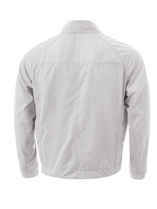 Ice White Slim Fit Technical Jacket