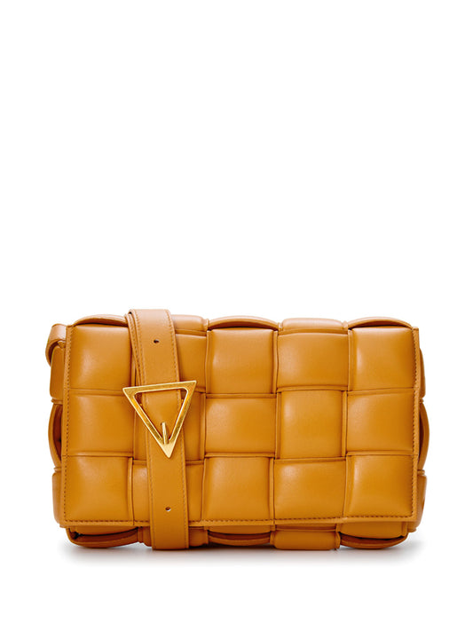 Elegant Caramel Padded Crossbody Bag