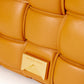 Elegant Caramel Padded Crossbody Bag