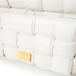 Elegant Padded White Leather Crossbody Bag