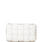 Elegant Padded White Leather Crossbody Bag