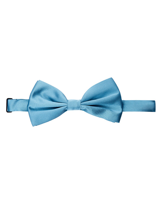 Elegant Light Blue Silk Bow Tie