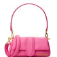Fuchsia Leather Petite Puff Shoulder Bag