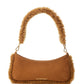 Chic Light Brown Leather Statement Shoulder Bag