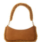 Chic Light Brown Leather Statement Shoulder Bag