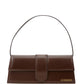 Elegant Brown Patent Leather Shoulder Bag