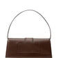 Elegant Brown Patent Leather Shoulder Bag