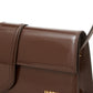 Elegant Brown Patent Leather Shoulder Bag