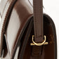 Elegant Brown Patent Leather Shoulder Bag